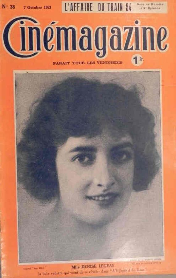 CINEMAGAZINE magazine side cover Issue 38 7 October 1921