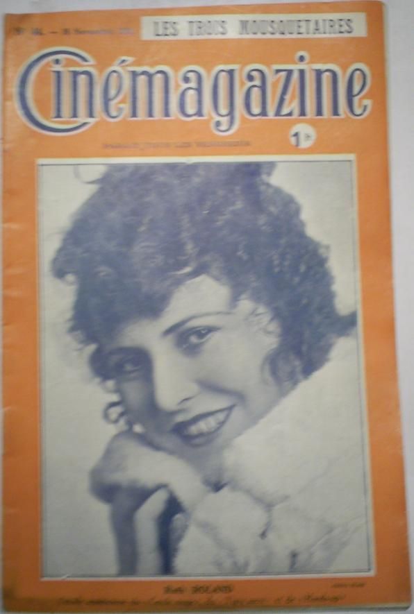 CINEMAGAZINE magazine side cover Issue 44 18 November 1921