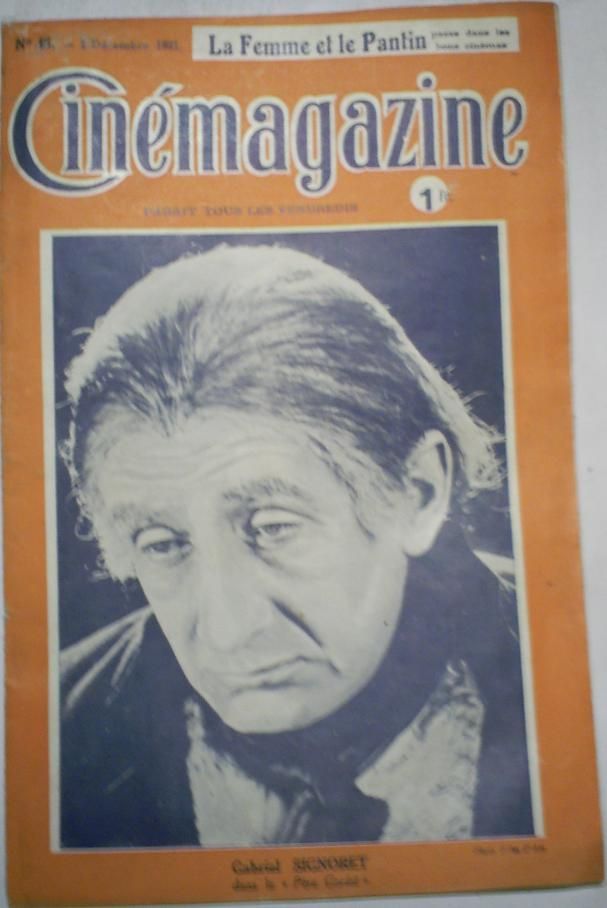 CINEMAGAZINE magazine side cover Issue 46 2 December 1921
