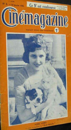 CINEMAGAZINE magazine side cover Issue 2 13 January 1922