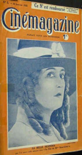CINEMAGAZINE magazine side cover Issue 3 20 January 1922