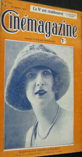 CINEMAGAZINE magazine side cover Issue 4 27 January 1922