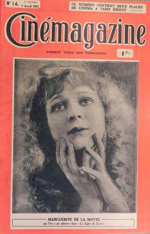 CINEMAGAZINE magazine side cover Issue 14 7 April 1922