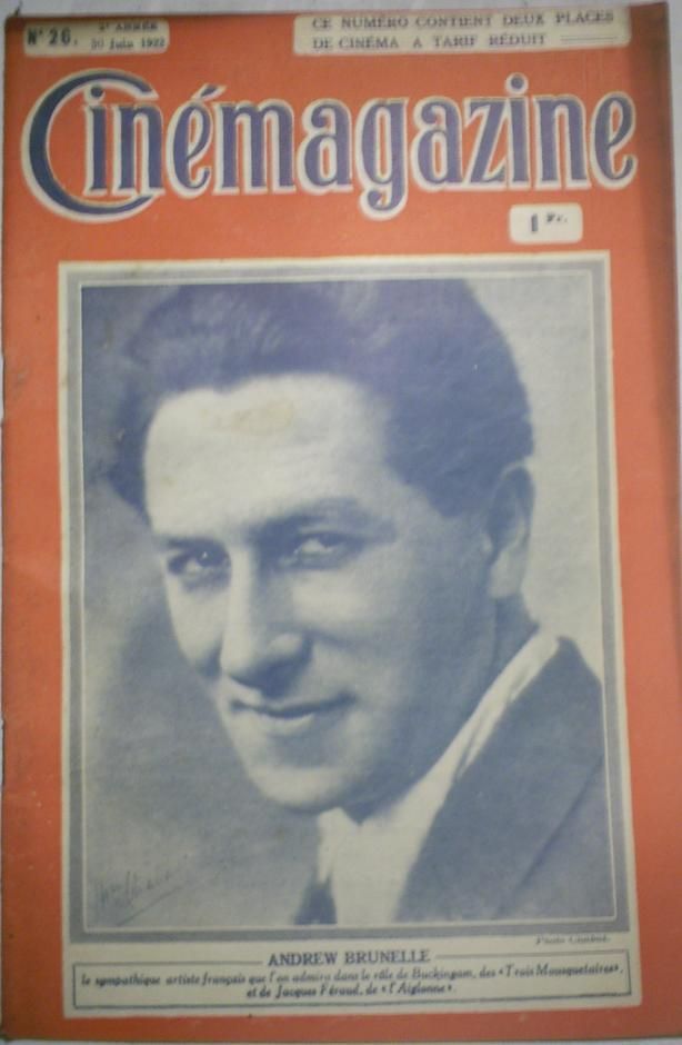 CINEMAGAZINE magazine side cover Issue 26 30 June 1922