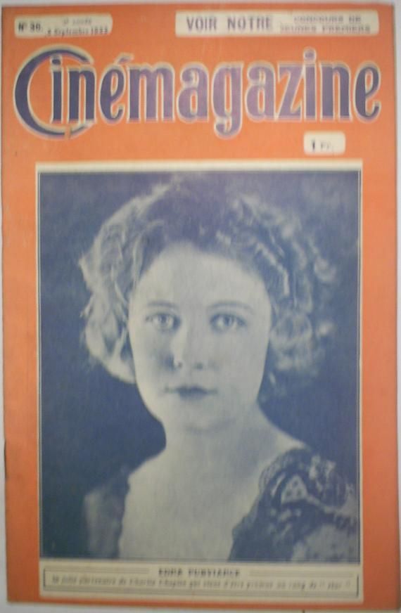 CINEMAGAZINE magazine side cover Issue 36 8 September 1922