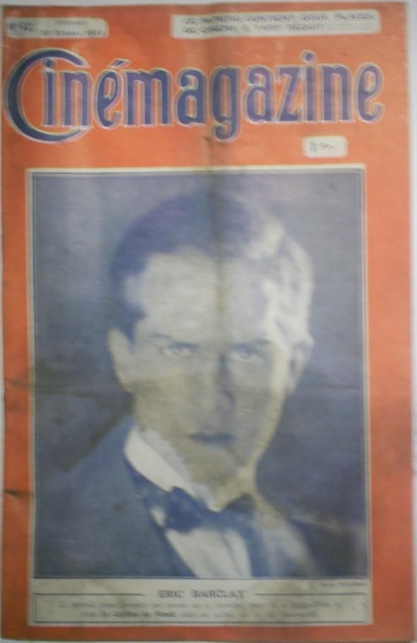 CINEMAGAZINE magazine side cover Issue 42 20 October 1922