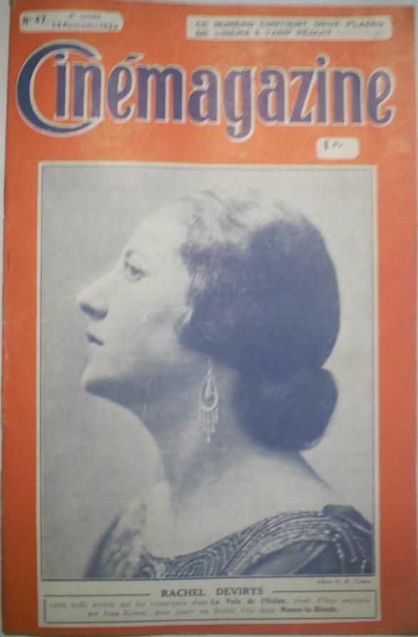 CINEMAGAZINE magazine side cover Issue 47 24 November 1922