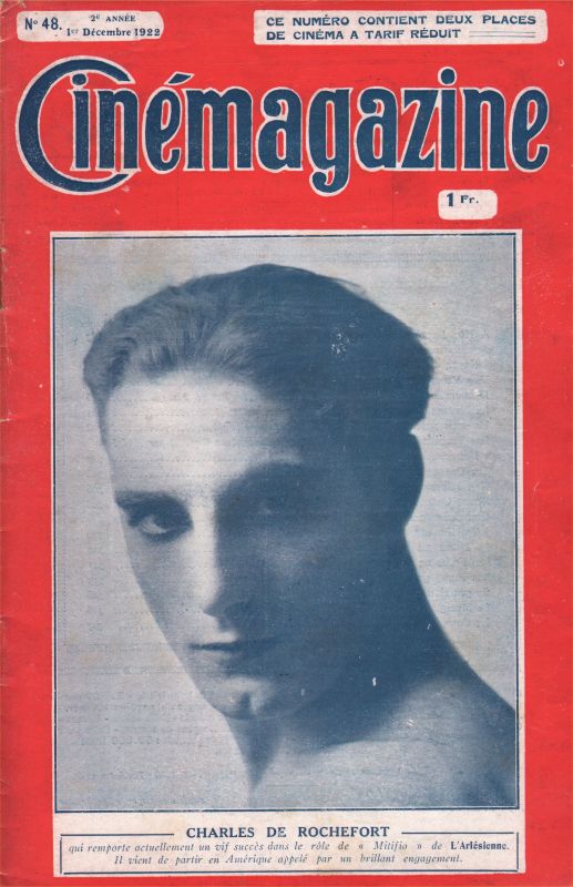 CINEMAGAZINE magazine side cover Issue 48 1 December 1922