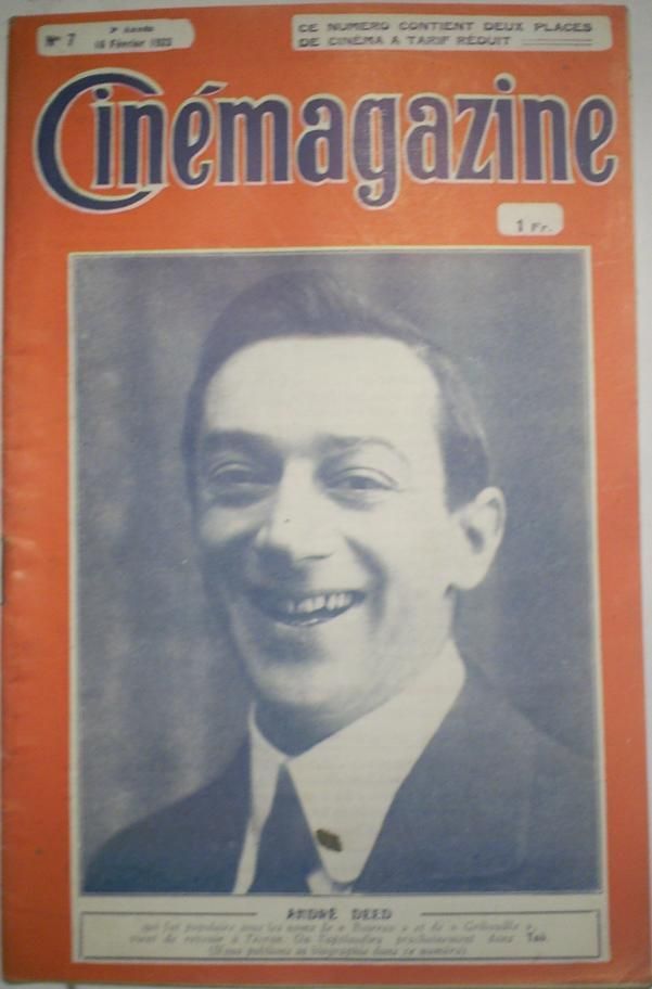 CINEMAGAZINE magazine side cover Issue 7 16 February 1923