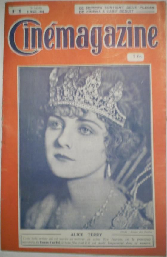 CINEMAGAZINE magazine side cover Issue 10 9 March 1923