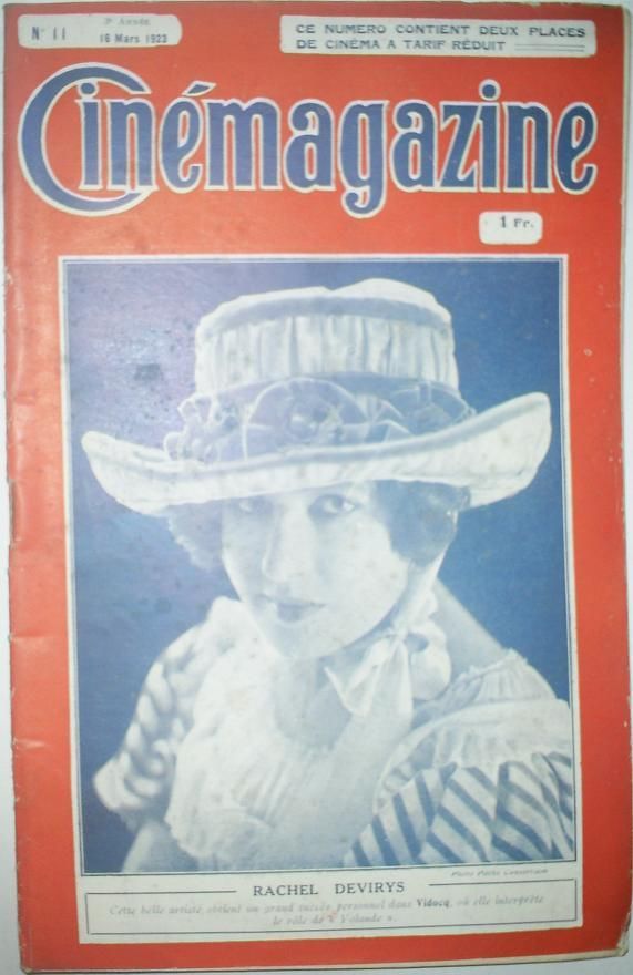 CINEMAGAZINE magazine side cover Issue 11 16 March 1923