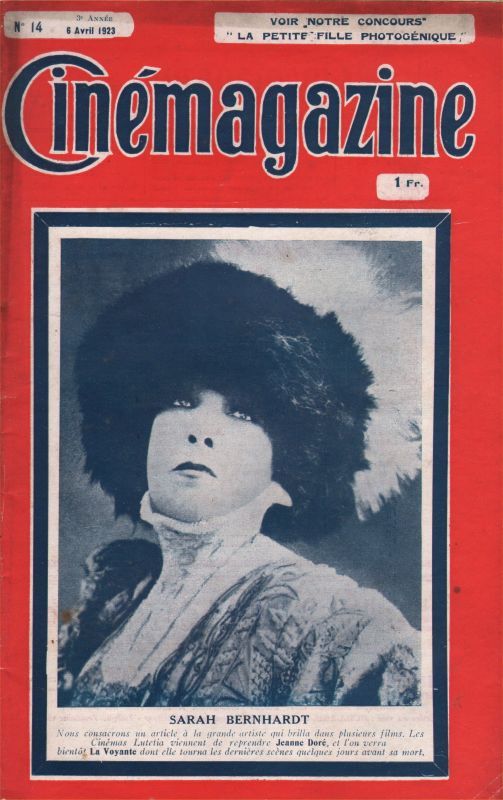 CINEMAGAZINE magazine side cover Issue 14 6 April 1923
