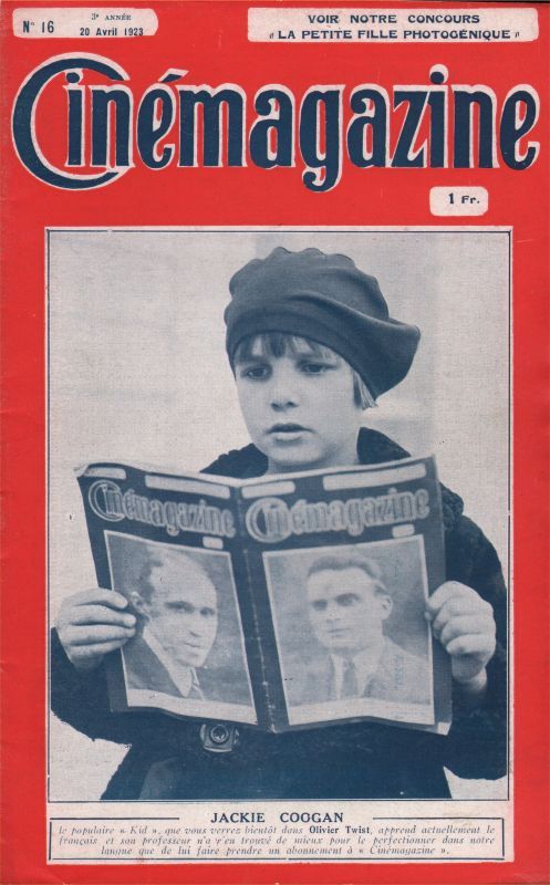 CINEMAGAZINE magazine side cover Issue 16 20 April 1923