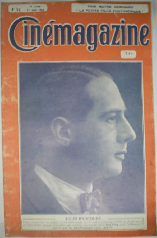 CINEMAGAZINE magazine side cover Issue 22 1 June 1923