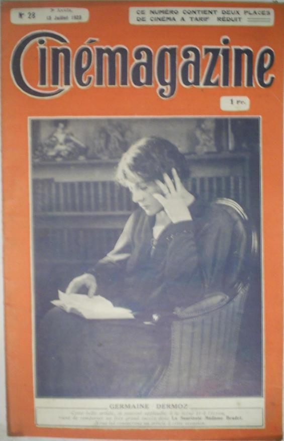 CINEMAGAZINE magazine side cover Issue 28 13 July 1923
