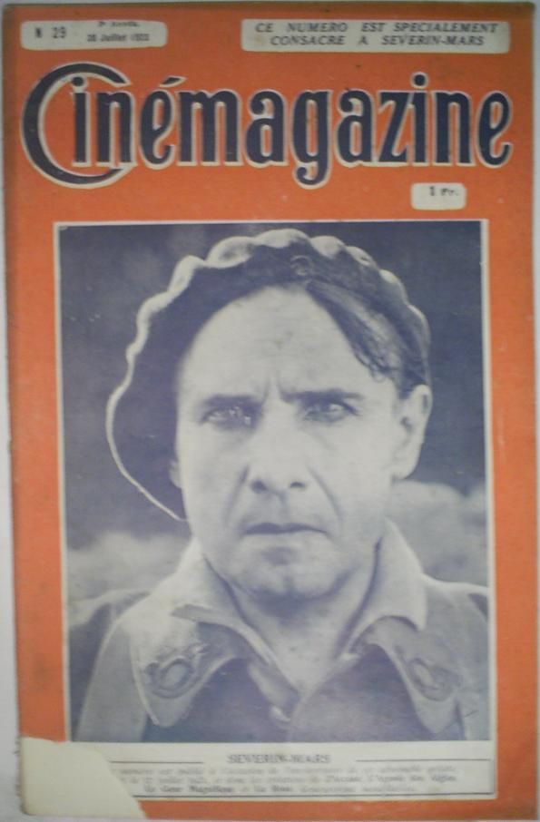 CINEMAGAZINE magazine side cover Issue 29 20 July 1923