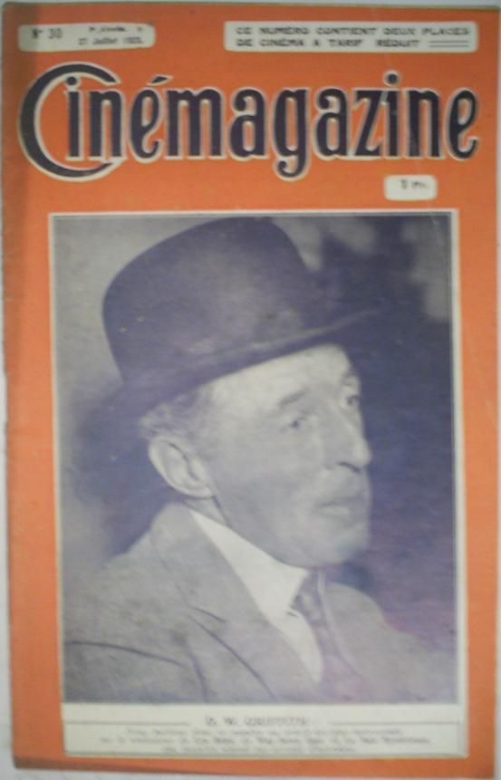 CINEMAGAZINE magazine side cover Issue 30 27 July 1923