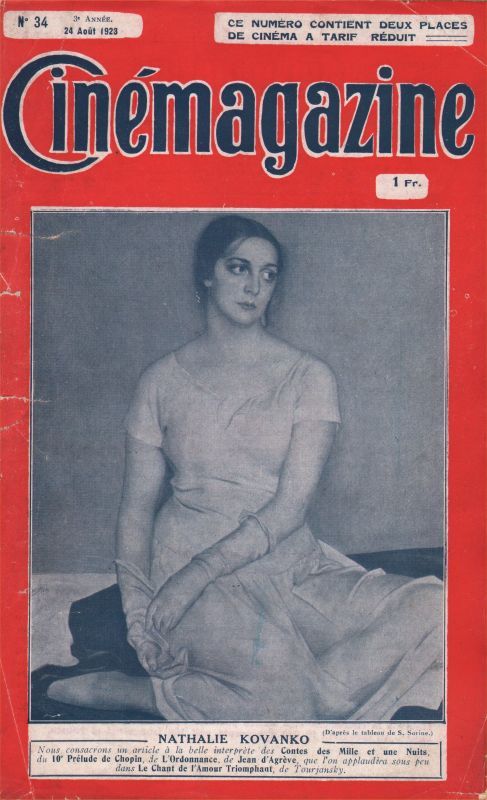 CINEMAGAZINE magazine side cover Issue 34 24 August 1923