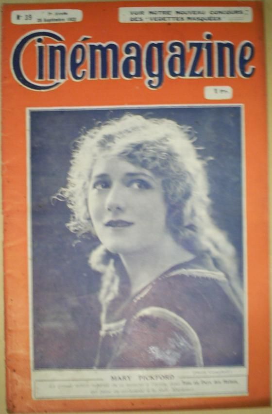 CINEMAGAZINE magazine side cover Issue 39 28 September 1923