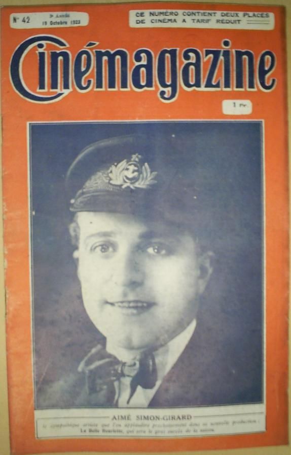 CINEMAGAZINE magazine side cover Issue 42 19 October 1923