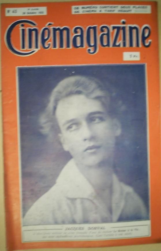 CINEMAGAZINE magazine side cover Issue 43 26 October 1923