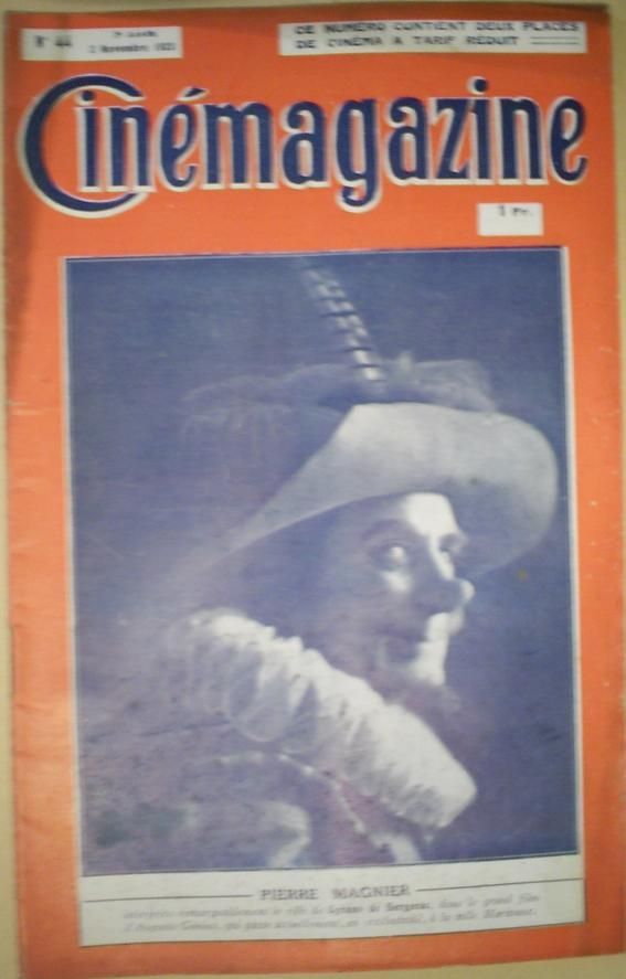 CINEMAGAZINE magazine side cover Issue 44 2 November 1923