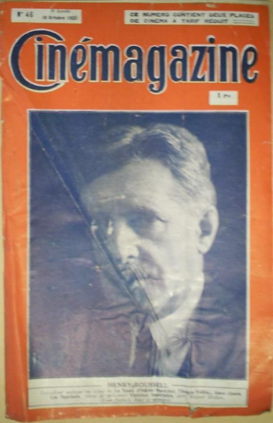 CINEMAGAZINE magazine side cover Issue 46 16 November 1923