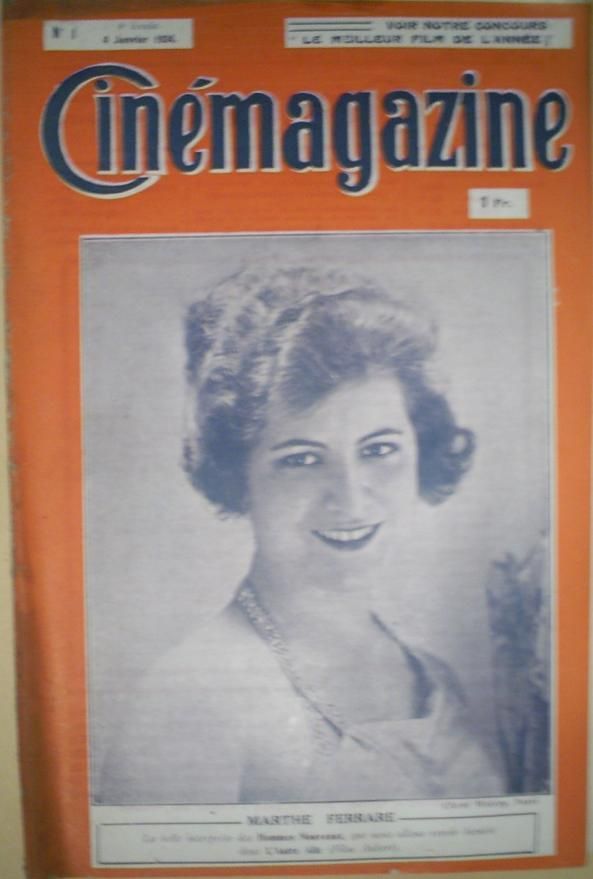 CINEMAGAZINE magazine side cover Issue 1 4 January 1924