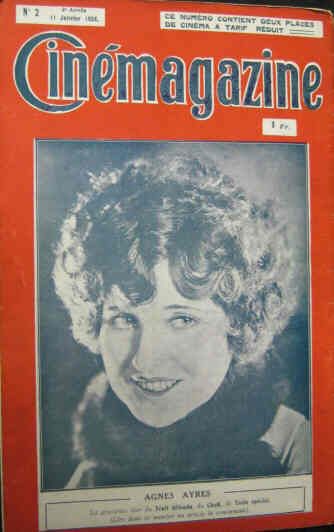 CINEMAGAZINE magazine side cover Issue 2 11 January 1924