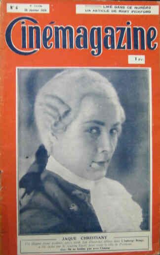 CINEMAGAZINE magazine side cover Issue 4 25 January 1924
