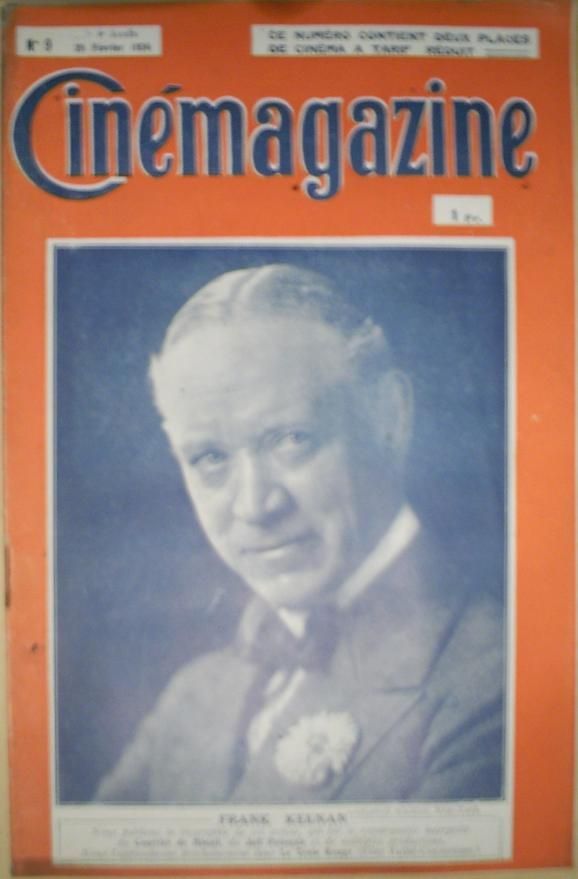 CINEMAGAZINE magazine side cover Issue 9 29 February 1924