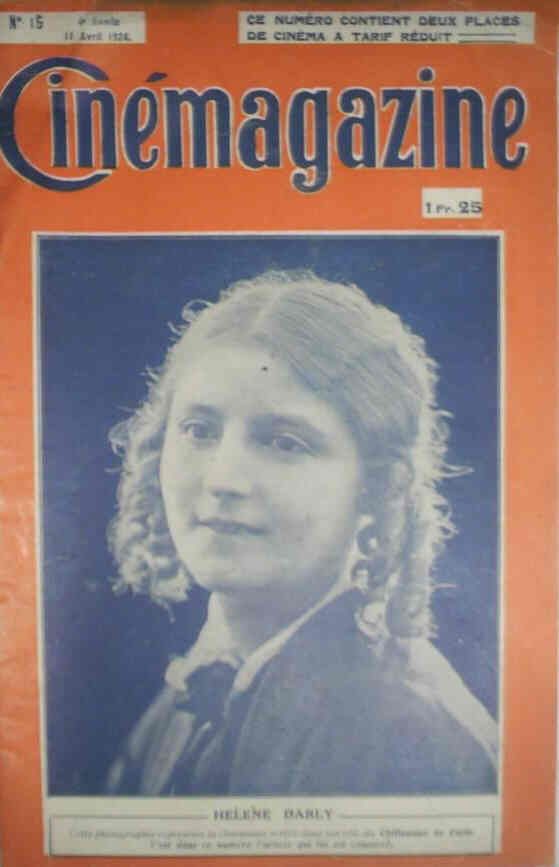CINEMAGAZINE magazine side cover Issue 15 11 April 1924