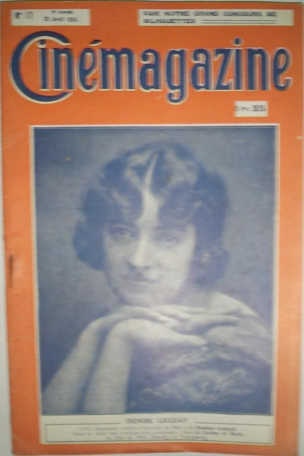 CINEMAGAZINE magazine side cover Issue 17 25 April 1924