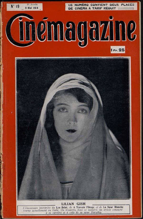 CINEMAGAZINE magazine side cover Issue 19 9 May 1924