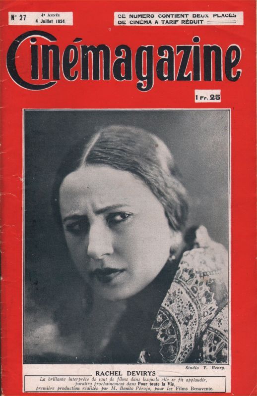 CINEMAGAZINE magazine side cover Issue 27 4 July 1924