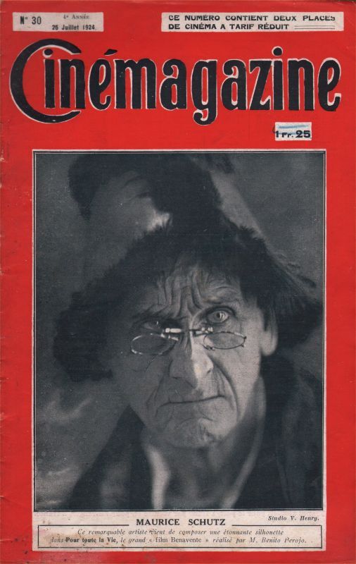 CINEMAGAZINE magazine side cover Issue 30 25 July 1924