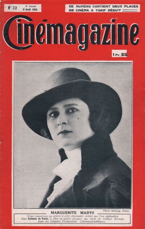 CINEMAGAZINE magazine side cover Issue 32 8 August 1924