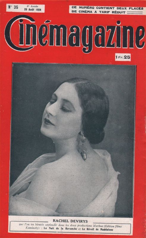 CINEMAGAZINE magazine side cover Issue 35 29 August 1924