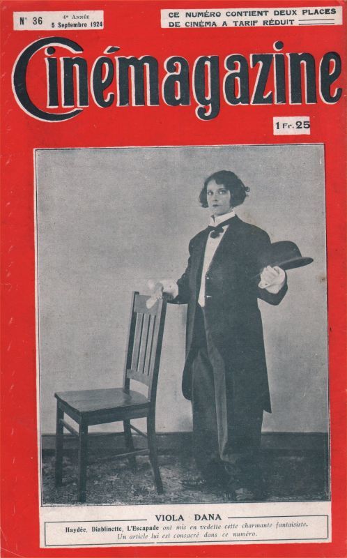CINEMAGAZINE magazine side cover Issue 36 5 September 1924