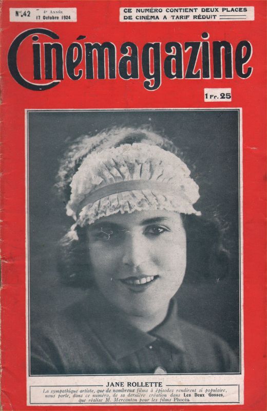 CINEMAGAZINE magazine side cover Issue 42 17 October 1924