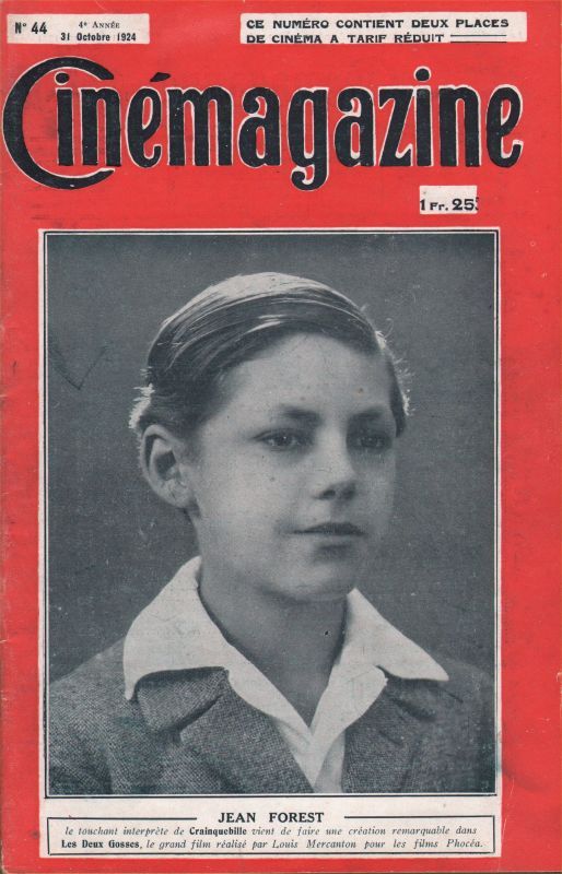 CINEMAGAZINE magazine side cover Issue 44 31 October 1924