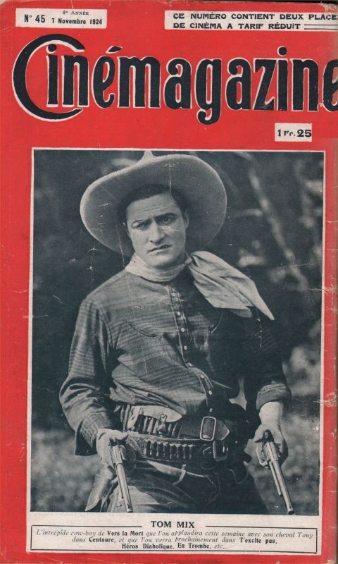 CINEMAGAZINE magazine side cover Issue 45 7 November 1924
