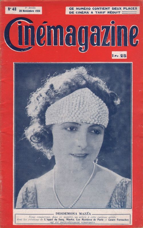 CINEMAGAZINE magazine side cover Issue 48 28 November 1924