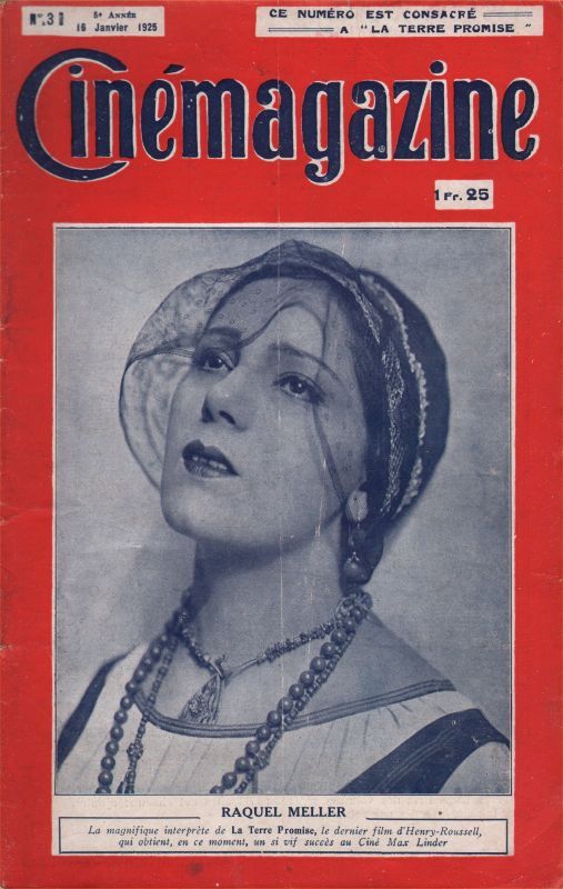 CINEMAGAZINE magazine side cover Issue 3 16 January 1925