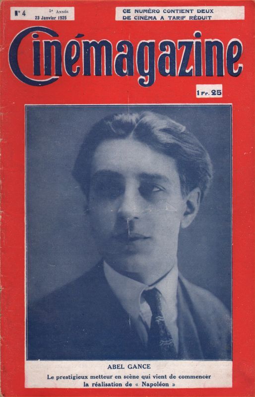 CINEMAGAZINE magazine side cover Issue 4 23 January 1925