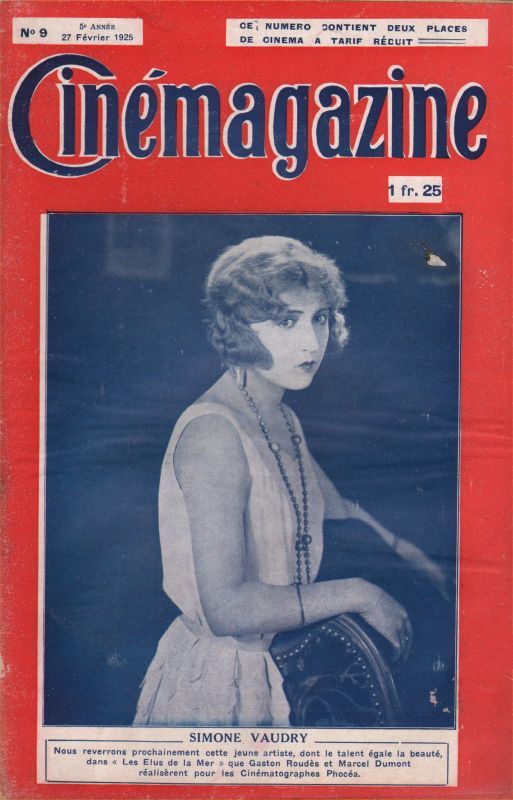 CINEMAGAZINE magazine side cover Issue 9 27 February 1925