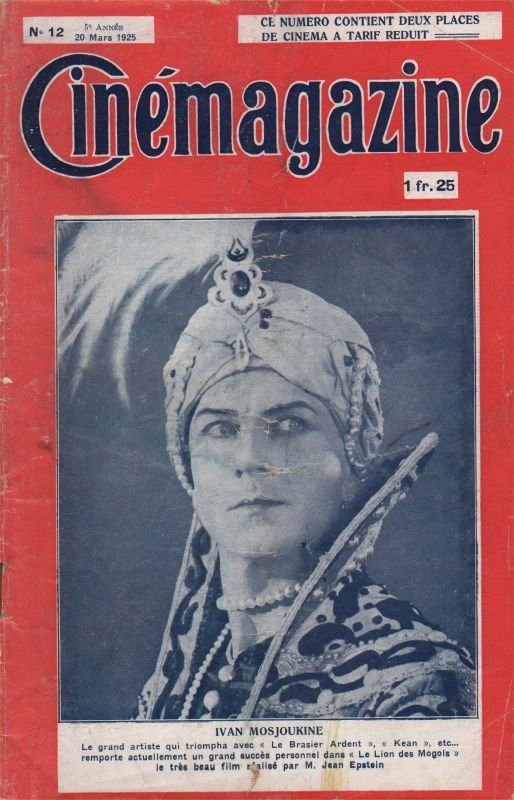 CINEMAGAZINE magazine side cover Issue 12 20 March 1925