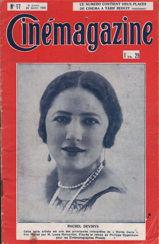 CINEMAGAZINE magazine side cover Issue 17 24 April 1925