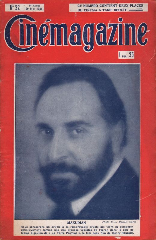 CINEMAGAZINE magazine side cover Issue 22 29 May 1925