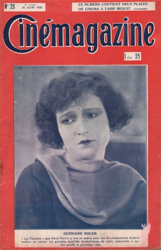 CINEMAGAZINE magazine side cover Issue 25 19 June 1925